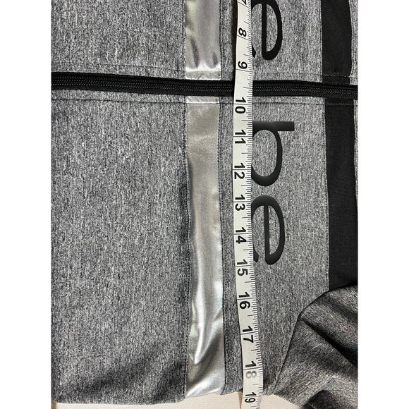 Bebe Sport Heather Gray Mesh Striped Zip Front Athletic Jacket Size Medium - Picture 5 of 6